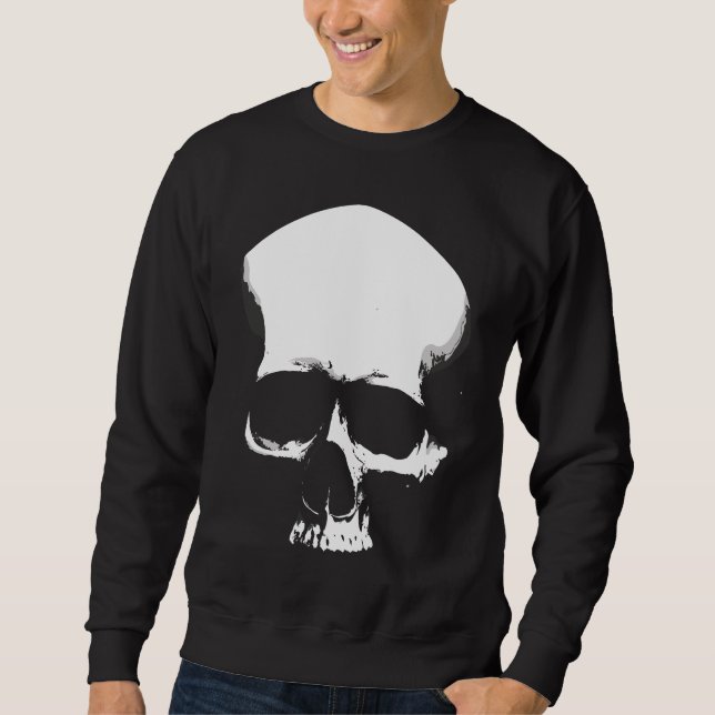 Moletom Arte de Caveira Monocromática (Frente)
