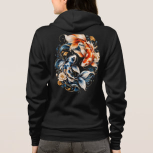 Moletom Arte de Círculo de Peixes Koi Elegantes