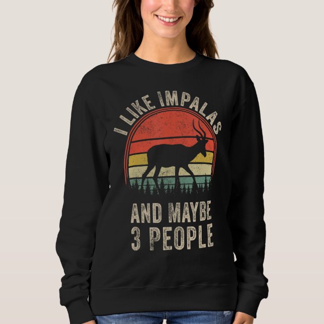 Moletom Arte de Design de Impala Engraçado Gráfico Impalas (Frente)