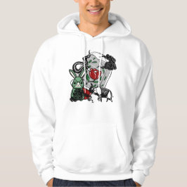Moletom Arte de Elefante Esqueleto & Coelho Gótico Geek