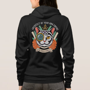 Moletom Arte de Empoderamento Tatuagem Tradicional Gata Mu