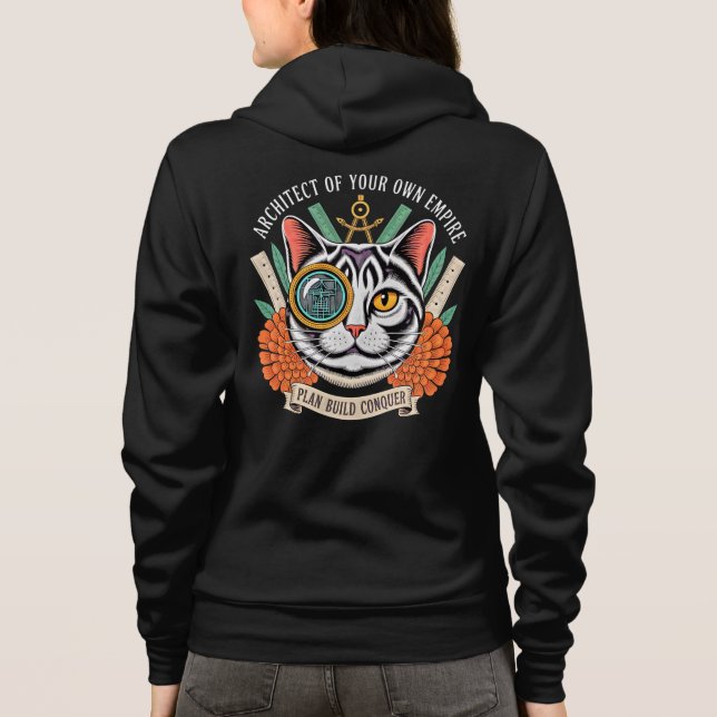 Moletom Arte de Empoderamento Tatuagem Tradicional Gata Mu (Verso)