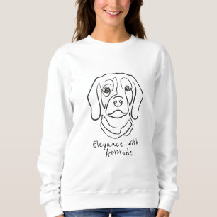 Moletom Arte de Linha Beagle, Elegância com Atitude