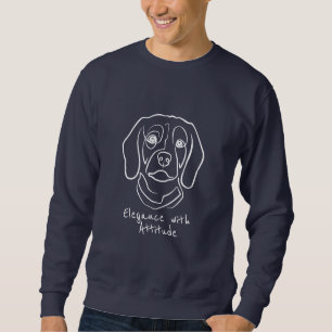 Moletom Arte de Linha Beagle, Elegância com Atitude