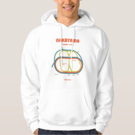Moletom Arte de Linha Minimalista Retro da Pista de Nakaya