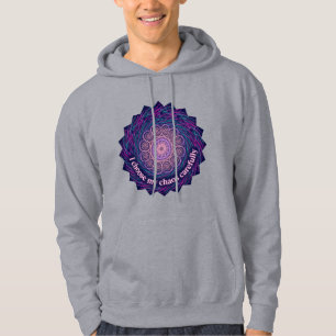 Moletom Arte de Mandala Neon de Citação de Caos Neurodiver