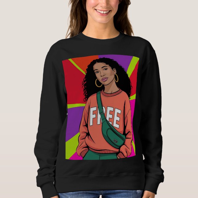 Moletom Arte de Mulher Negra (Frente)