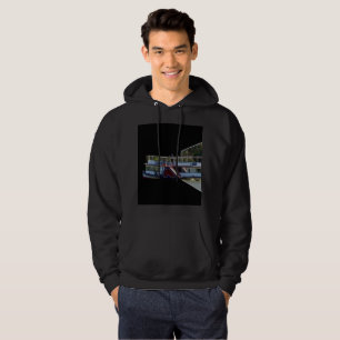 Moletom Arte de Navio a vapor, Mens Hoodie Preto