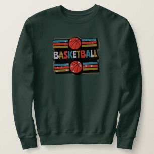 Moletom Arte de Palavras de Abstrato de Basquete - Minimal