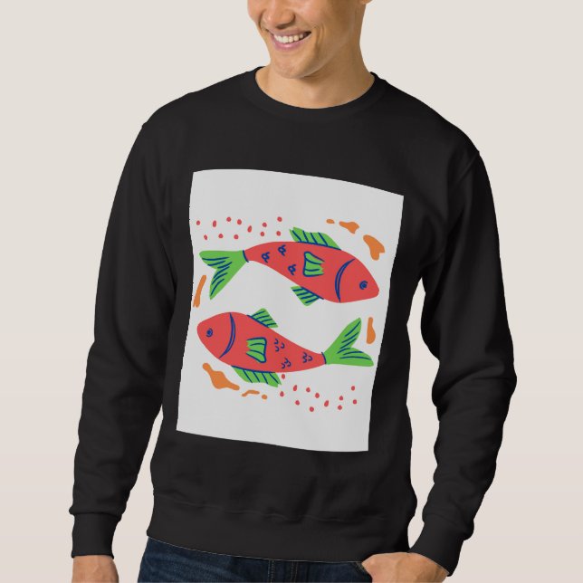 Moletom Arte de Peixe Colorida (Frente)