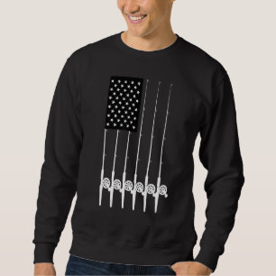 Moletom Arte de Pesca com Pavilhão de Pesca Americano