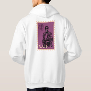 Moletom Arte de selo roxo homem terno xadrez morcego esque