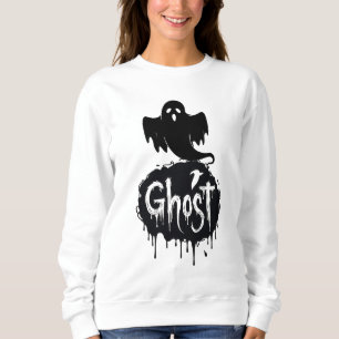 Moletom Arte de texto pingando - Fantasma - Horror Sombrio