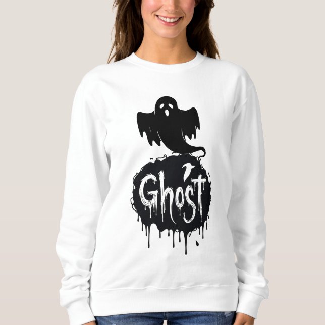 Moletom Arte de texto pingando - Fantasma - Horror Sombrio (Frente)