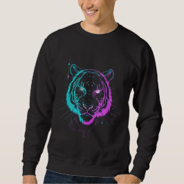 Moletom Arte de tigre digital neon