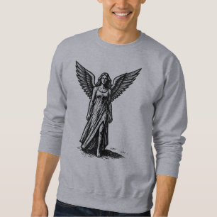 Moletom Arte de Xilogravura de Anjo Celestial