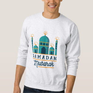 Moletom Arte do Crescente da Mesquita Ramadan Mubarak