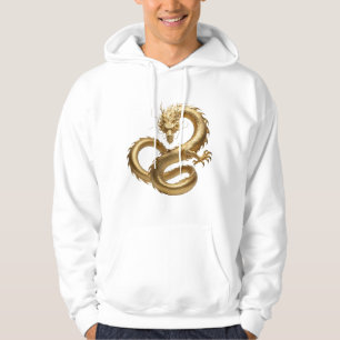 Moletom Arte do Dragão Chinês Dourado Fantasia de Criatu