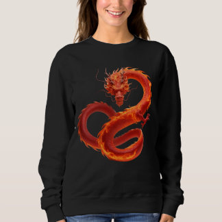 Moletom Arte do Dragão de Fogo Vermelho | Desenho de Dragã