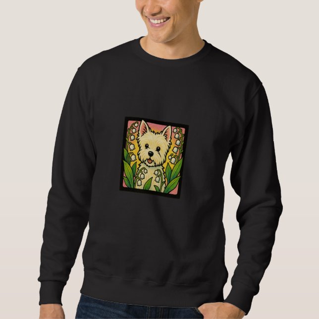 Moletom Arte do Terrier Branco do Highland Ocidental Westi (Frente)