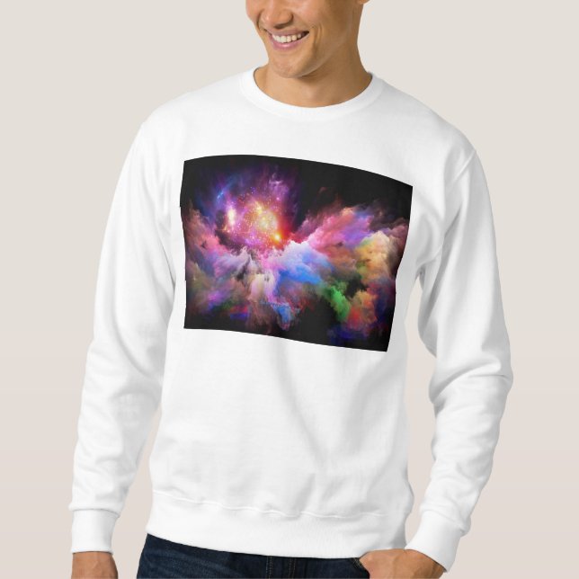 Moletom Arte em nuvem abstrata vibrante surreal de Slipper (Frente)