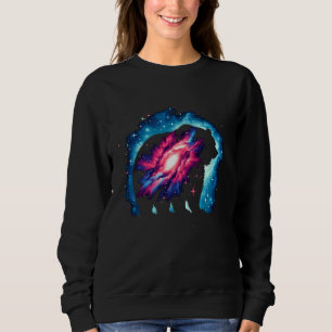 Moletom Arte Espacial Cinzenta Cósmica legal Galáxia Urso 