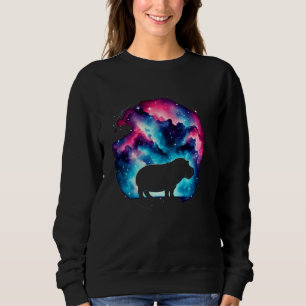 Moletom Arte Espacial Cósmica legal Hippopotamus Galaxy