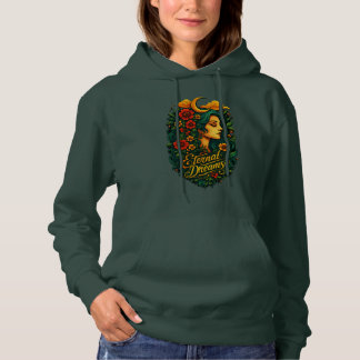 Moletom Arte Floral da Deusa da Lua dos Sonhos Eternos