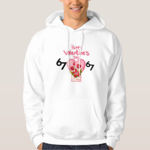 Moletom Arte Floral do Coração de Carta de Amor do Dia dos