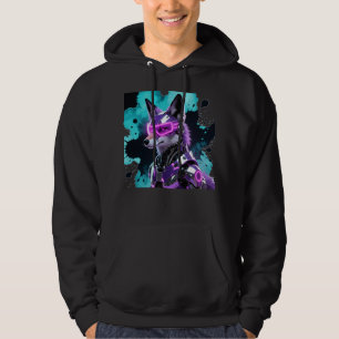 Moletom Arte Futurista Neon da Raposa Cibernética
