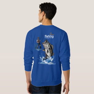 Moletom Arte Gráfica de Pesca de Robalo Vintage [Modo escu