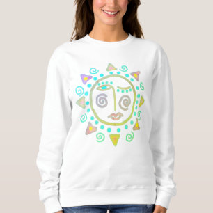 Moletom Arte Incrivelmente Sun Face Abstrato Wearable