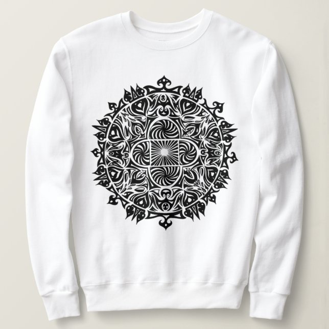 Moletom Arte Intrincada de Mandalas Hipnóticos (Frente do Design)