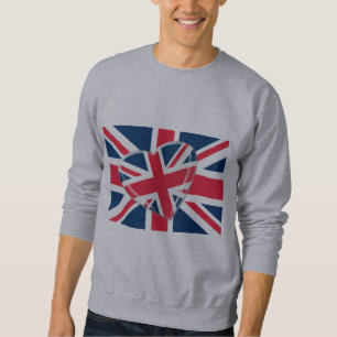 Moletom Arte Jaunty da bandeira e do coração de Union Ja