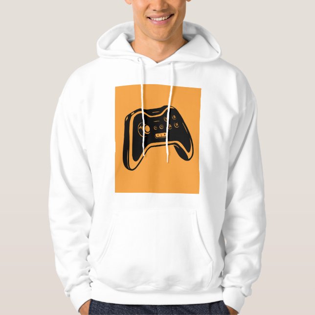Moletom Arte Minimalista de Controle de Jogo Ousado (Frente)