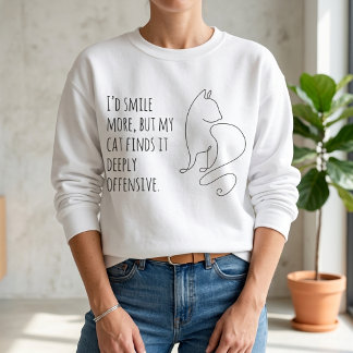 Moletom Arte Minimalista de Linha Gato Sarcástico Amante