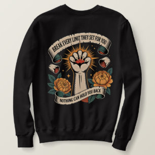 Moletom Arte Motivacional de Tatuagem Tradicional Resilien