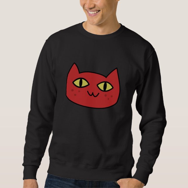Moletom Arte Pop de Gato Carmesim (Frente)
