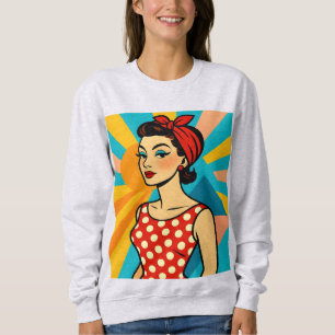 Moletom Arte Pop Moderna de Meados do Século - Beleza Retr