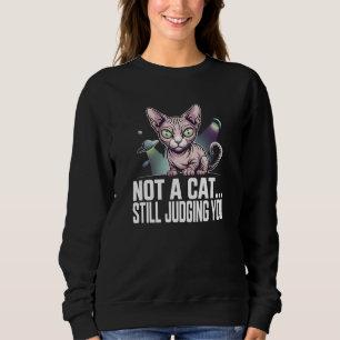 Moletom Arte Sarcástica de Gato Sphynx OVNI Alien