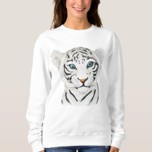 Moletom Arte Tigre Branco fofinho - Arte Fria