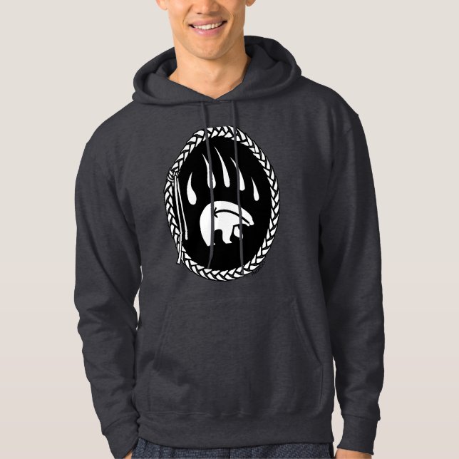 Moletom Arte Tribal Bear Hoodie Bear Claw Hoodie (Frente)