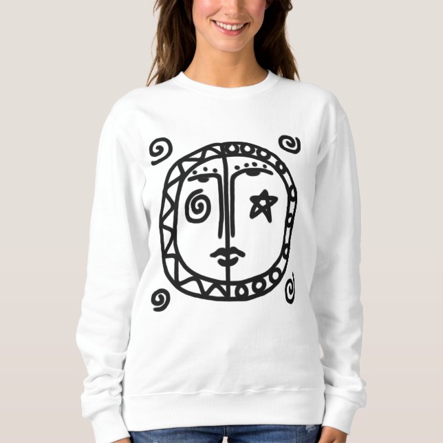 Moletom Arte Usável por Abstrato de Sol e Lua (Frente)