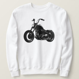 Moletom Arte vetorial de motocicleta clássica preta e bran