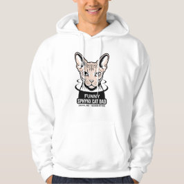 Moletom Arte Vetorial de Pai de Gato Sphynx Engraçado