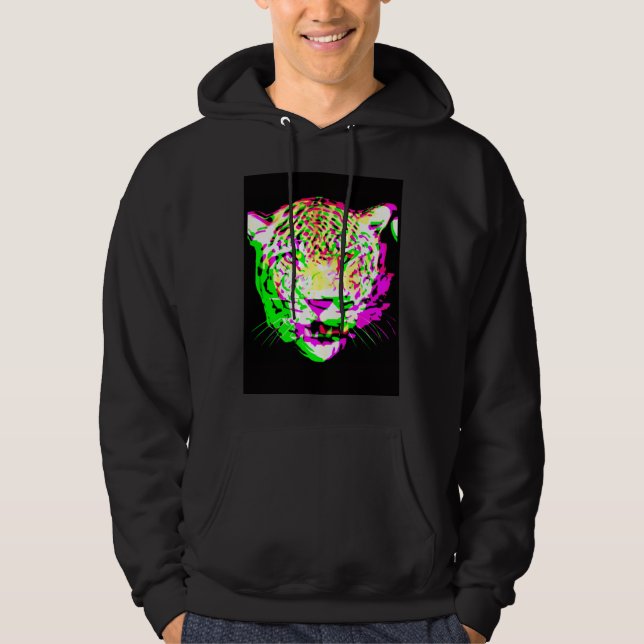 Moletom Artistic Leopard Psychedelic Animal Cool Colorful (Frente)