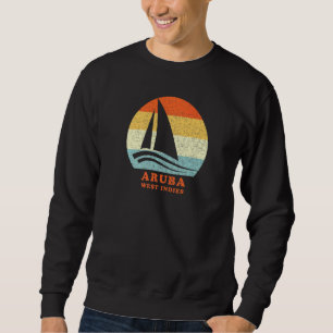 Moletom Aruba West Indies Vintage Sailboat Vacatio à vela