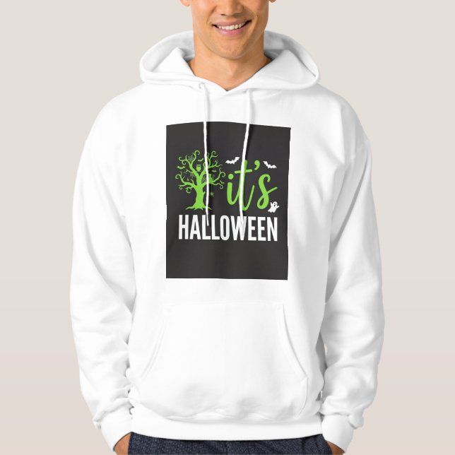 Moletom Árvore Assustadora do Halloween com Morcegos em Ve (Frente)