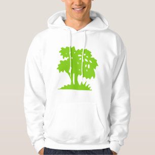 Moletom Árvore de Desenho Animado - Verde Marciano