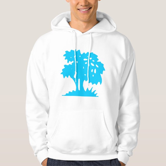 Moletom Árvore de desenho - Azul-céu (Frente)